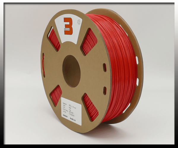 PC Red 1.75mm Polycarbonate Filament