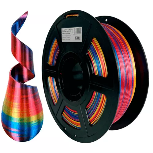 PLA Silk Twist Rainbow – Red, Yellow & Blue