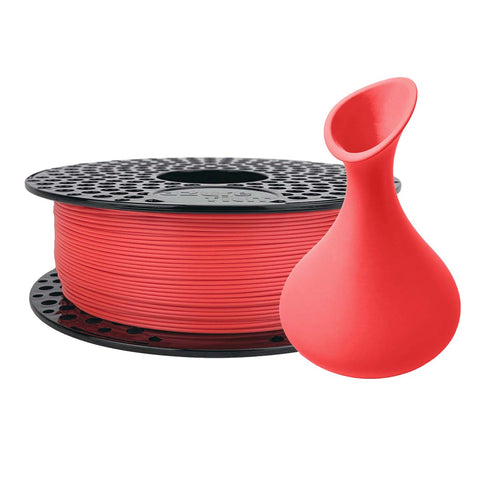 AzureFilm PLA Matte High Speed filament (Re-usesable Spool) - Red Coral / 1.75mm / 1kg