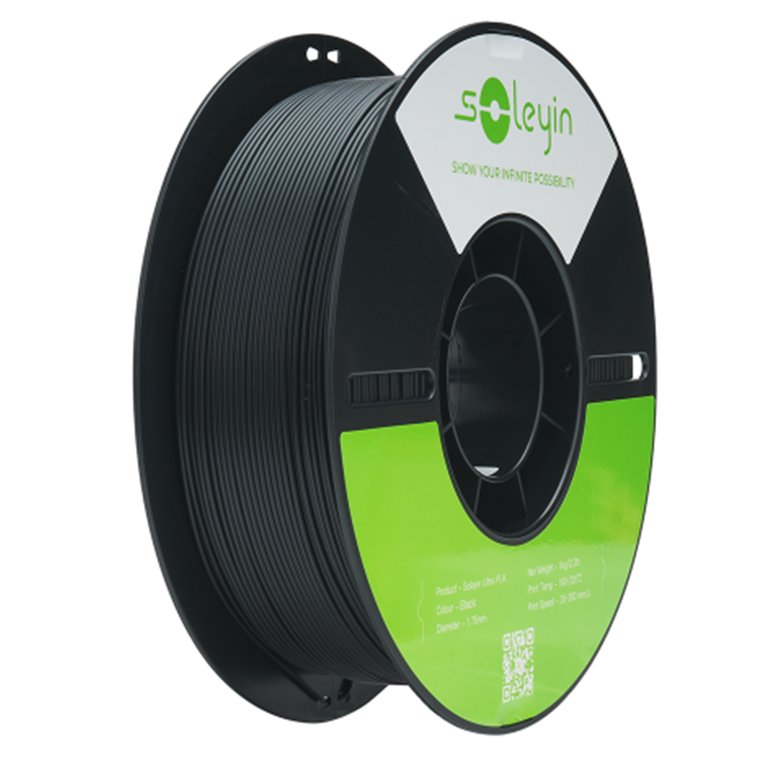 Creality Soleyin Ultra PLA Filament - Black 1kg - 1.75mm - Enjoy Unlimited Fun with Colorful PLA - High Speed Printing - Safe Material & Eco-Friendly