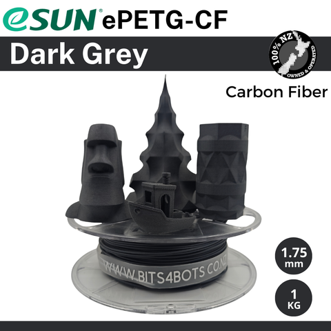 eSun ePETG-CF (Carbon Fiber) Filament - Dark Grey / 1.75mm / 1kg