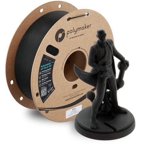 Polymaker High Temp HT-PLA-Glass Fiber 1kg Rolls - Black / 1.75mm / 1KG