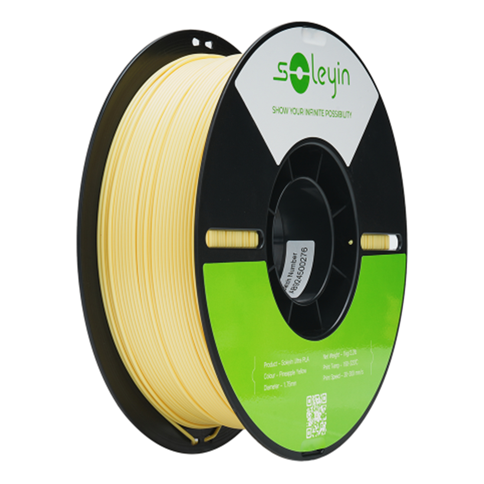 Creality Soleyin Ultra PLA Filament - Pineapple Yellow 1kg - 1.75mm - Enjoy Unlimited Fun with Colorful PLA - High Speed Printing - Safe Material & Eco-Friendly