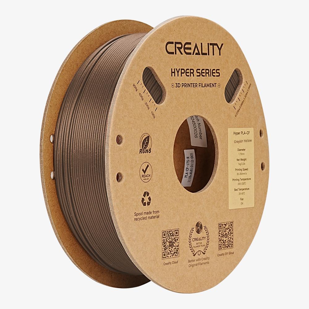 Creality Hyper PLA-CF (Carbon Fiber) Filament Canghuang (Greyish-Yellow) 1.0kg 1.75mm