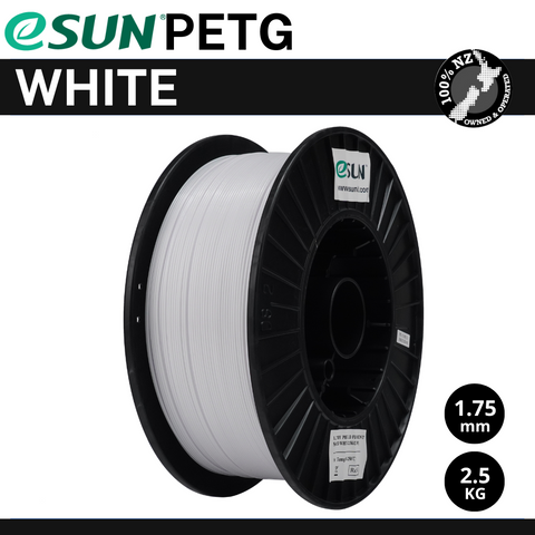 eSun PETG 1.75mm Filament - Discontinued - White / 1.75mm / 2.5kg