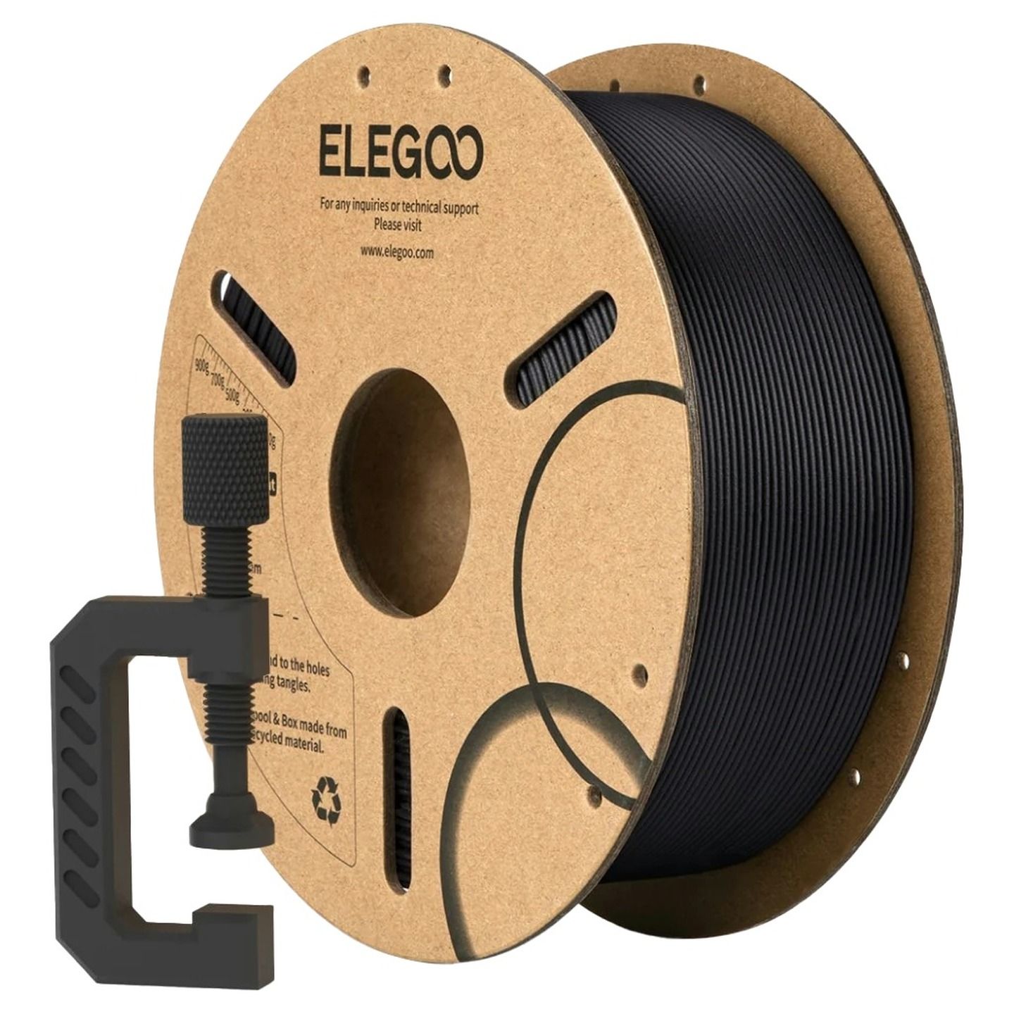 Elegoo PLA-CF filament 1.75mm-Carbon Fiber Black 1.75mm 1kg