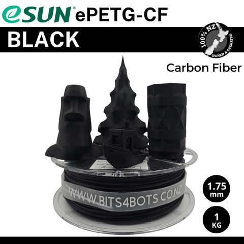 eSun ePETG-CF (Carbon Fiber) Filament - Black / 1.75mm / 1kg