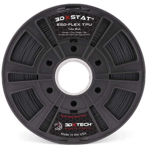 3DXSTAT™ ESD-Safe FLEX (TPU) 90A 3D Filament ( Non-Conductive) - 1.75mm 750g Black ( Local NZ Stock)