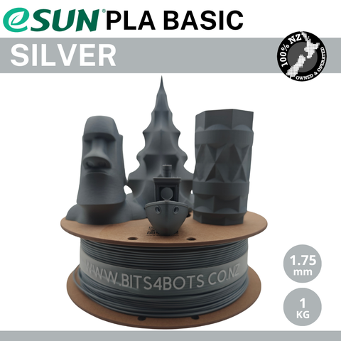 eSun PLA Basic Filament - Silver / 1.75mm / 1kg