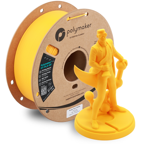 Polymaker High Temp HT-PLA-Glass Fiber 1kg Rolls - Power Tool Yellow / 1.75mm / 1KG