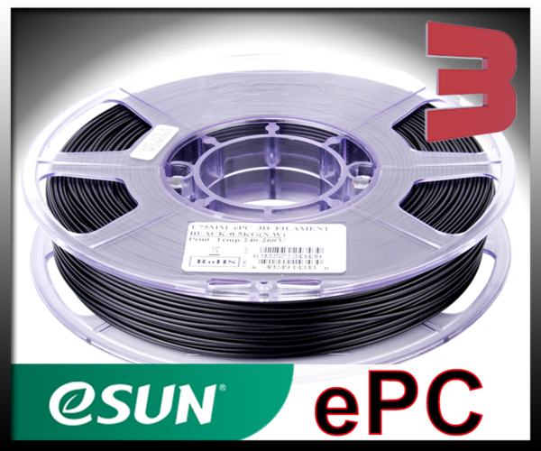 eSun ePC Black 0.5kg 1.75mm Polycarbonate Filament
