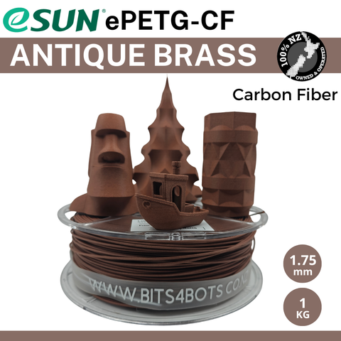 eSun ePETG-CF (Carbon Fiber) Filament - Antique Brass / 1.75mm / 1kg