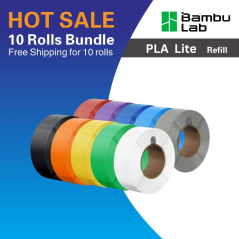 Bambu Lab Filament PLA Lite Refill-10 Roll Bundle - Free Shipping