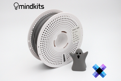 Pixel Filament Hyper ABS - Fog of War (Grey) - with Reusable Spool - 1kg