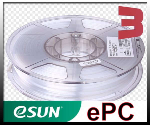 eSun ePC Clear/Natural 0.5kg 1.75mm Polycarbonate Filament