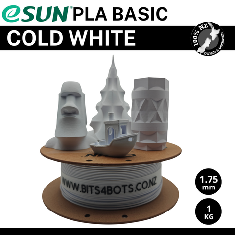 eSun PLA Basic Filament - Cold White / 1.75mm / 1kg