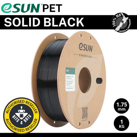 eSun PET Filament - Solid Black / 1.75mm / 1kg