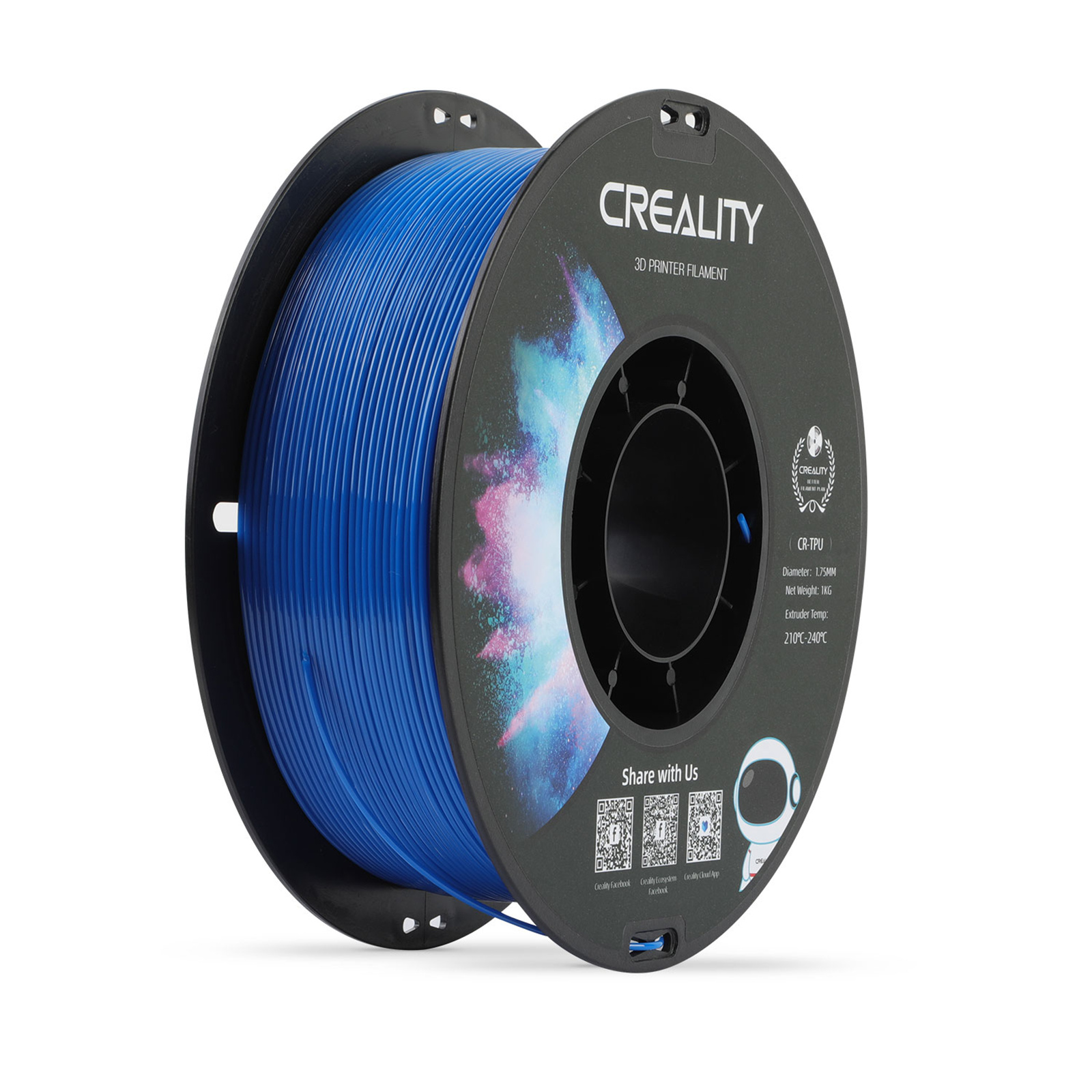 Creality CR-TPU Filament - Blue 1kg Roll - 1.75mm